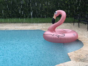 Rain and Pool